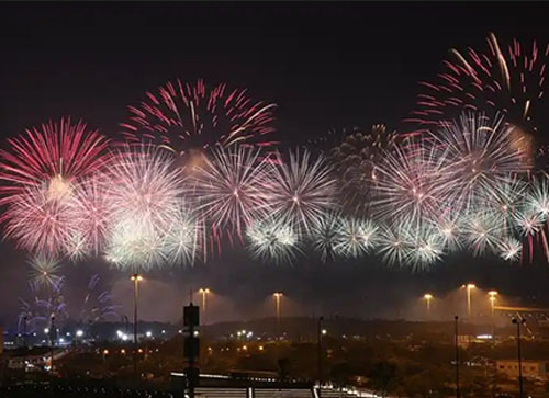 石渠县焰火晚会